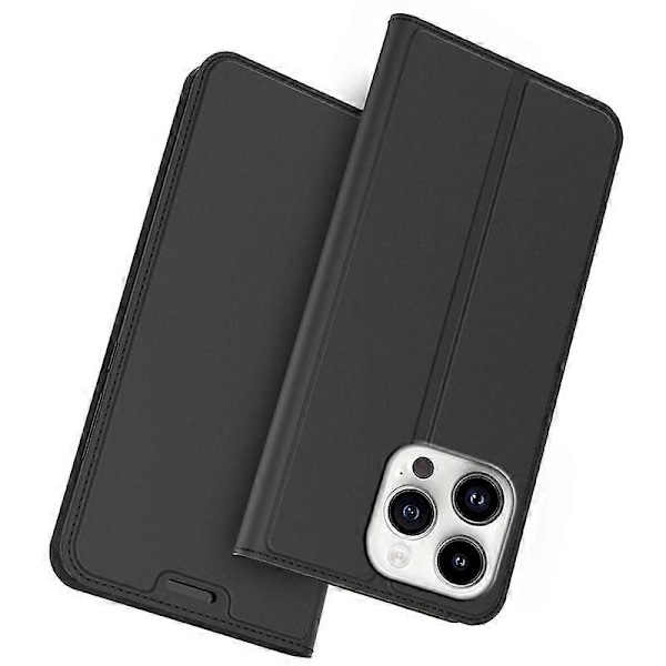 For iPhone 15 Pro Max Deksel Stativ Design PU Lær Kortholder Mobiltelefon Deksel Multicolor Style B