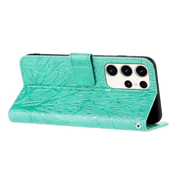 Til Samsung Galaxy S22 Ultra 5G Etui Wallet PU Læder Telefon Cover med Støttefod Multicolor Style B