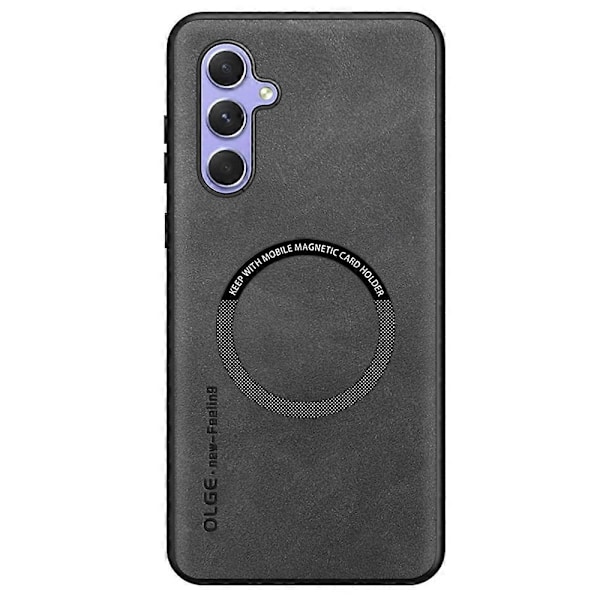 Skal för Samsung Galaxy A16 5G/4G Kompatibelt med MagSafe Anti Drop PC+TPU+PU Läder Baksida Multicolor Grey