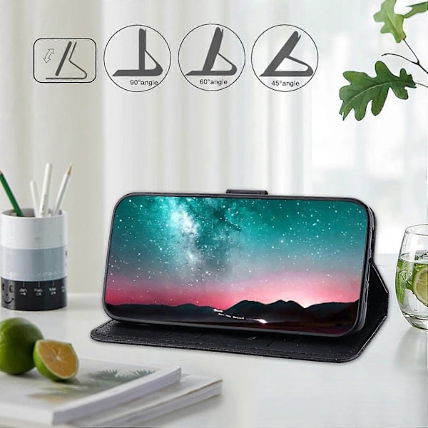 Til Samsung Galaxy S24+ Etui PU Læder Anti-drop Wallet Cover Multicolor Style A