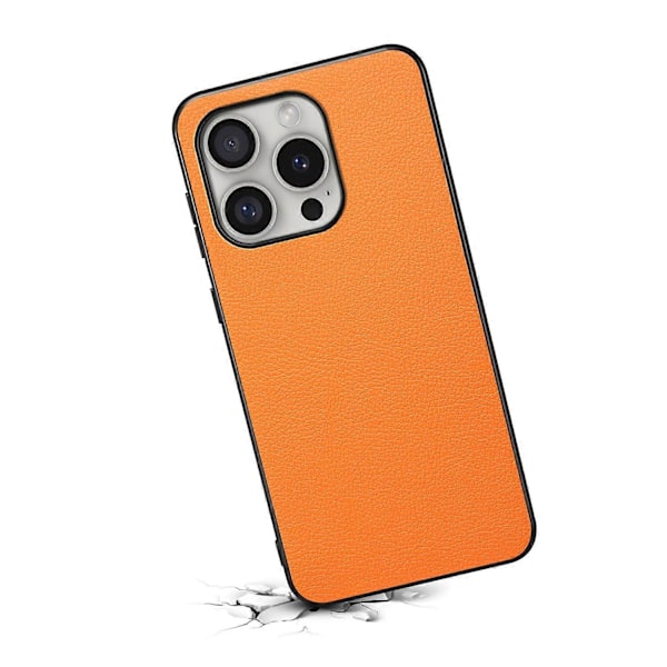För iPhone 16 Pro Skal Läderbelagd PC+TPU Anti-Rep Telefonskydd Multicolor Style B