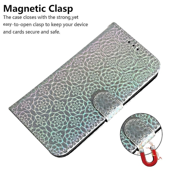 Stand Case med blændende blomster i læder til Xiaomi Redmi Note 14 5G Multicolor Style C