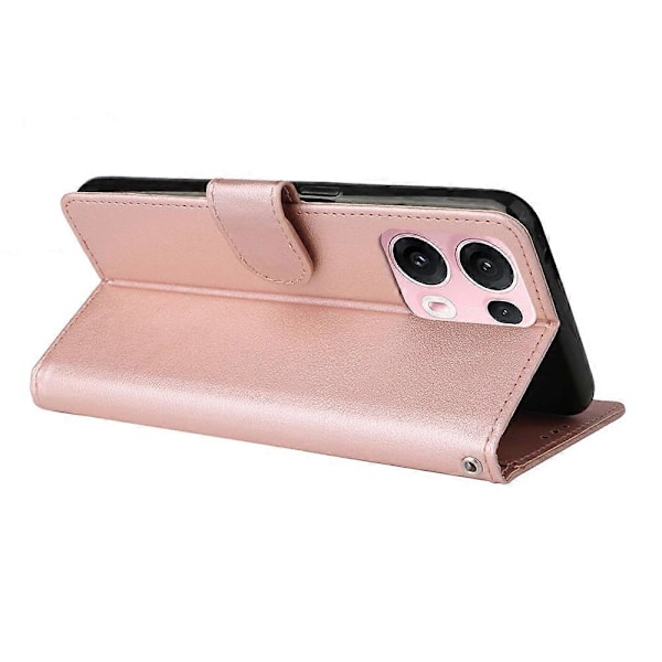 Til Oppo Reno13 Pro 5G Etui Pung Stativ Visning PU Læder Telefon Cover Multicolor Rose Gold