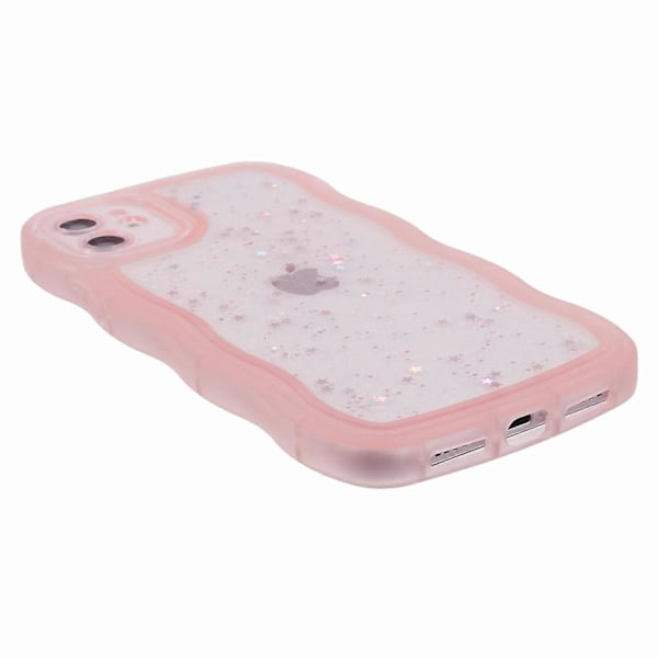 JTW-sarja iPhone 12 -puhelimelle, aaltoileva reuna, tähtipaljetteja, epoksipinnoitettu puhelinkotelo Multicolor Style A