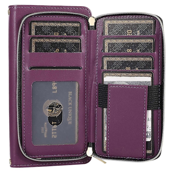 Plånboksfodral för iPhone 14 Pro Max Folio PU Läder Ställ Romber Mobilskal med Handrem Multicolor Style F