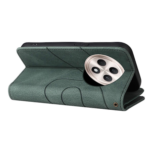 KT Multi-Function Series-5 Etui til Oppo Reno12 F 5G Lynlås Pung Læder Telefon Cover Stativ Multicolor Style D
