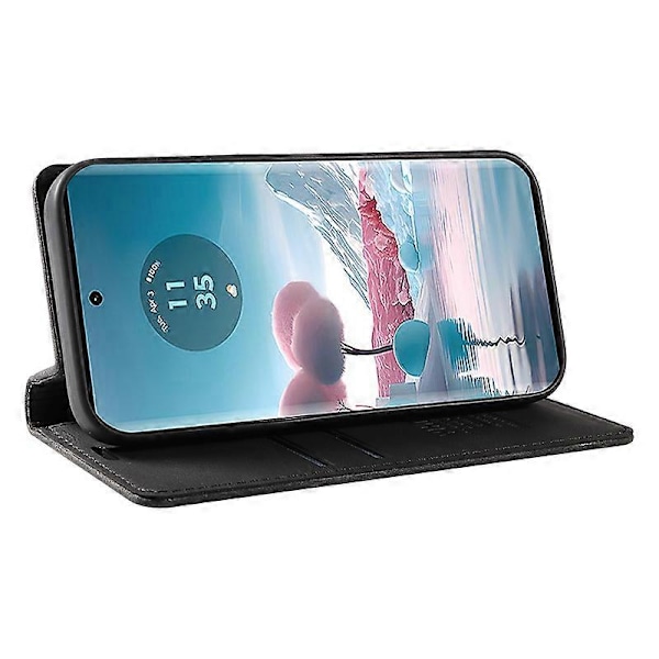 YIKATU YK-004 Magnetiskt Fodral för Motorola Edge 40 Neo 5G, Läderfodral med Ställ och Plånboksfunktion