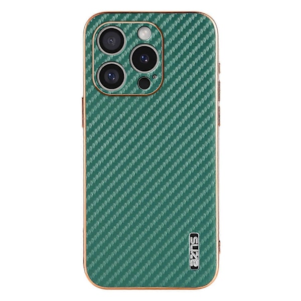 AZNS Skal för iPhone 16 Pro Max Elektropläterad Kolfibertextur PU+TPU Telefonskal Multicolor Style C