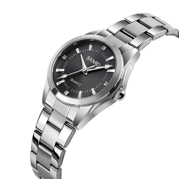 Skmei 1620 Delikat Rhinestone Kreativt Casual Vandtæt Quartz Dameur Stållænkeur Black