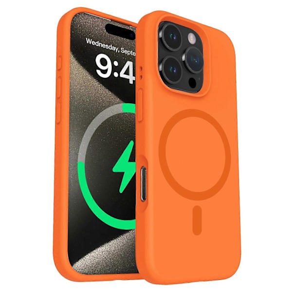 Skal för iPhone 16 Pro Max Kompatibelt med MagSafe PC+Flytande Silikon Telefonskydd Multicolor Style C