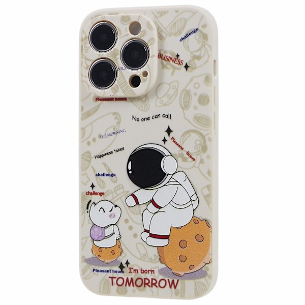 Tpu phone case för Iphone 14 Pro, mönsterutskrift anti-scratch cover Style E