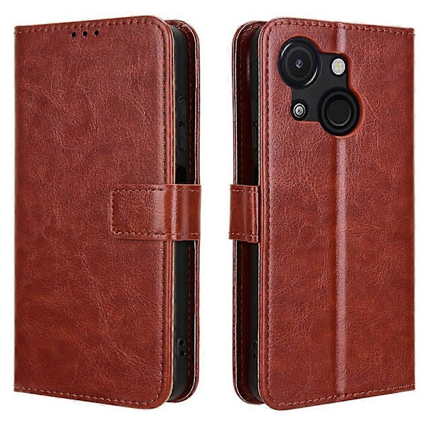För itel A50C A669L Fodral Crazy Horse Textur PU Läder Telefonplånboksfodral Multicolor Style A