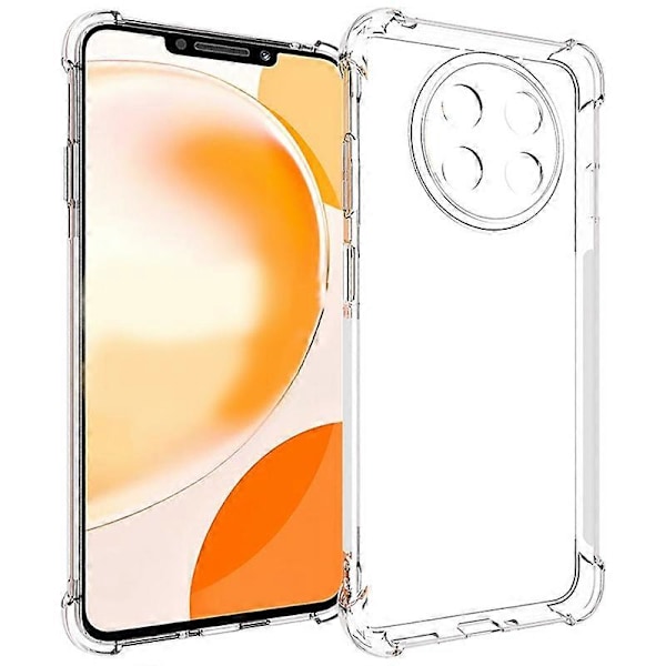 För Huawei Enjoy 60X/nova Y91 4G Transparent Halkskyddsskal TPU Stöttåligt Mobilskal