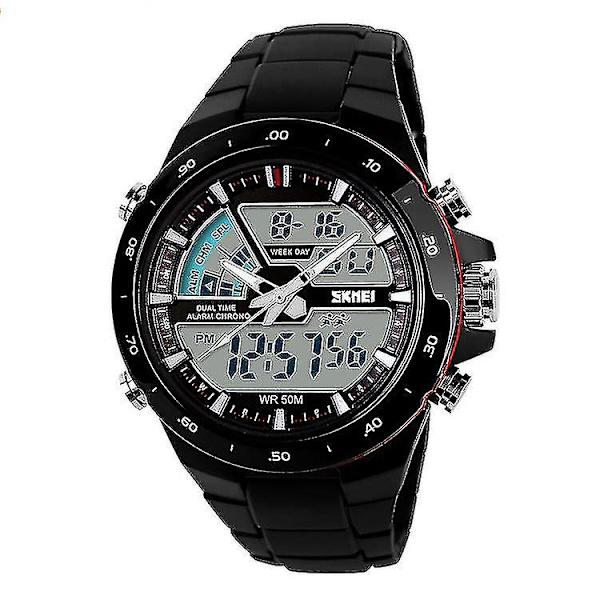 Skmei 1016 Noctilucent Double Digital Watch Red Black