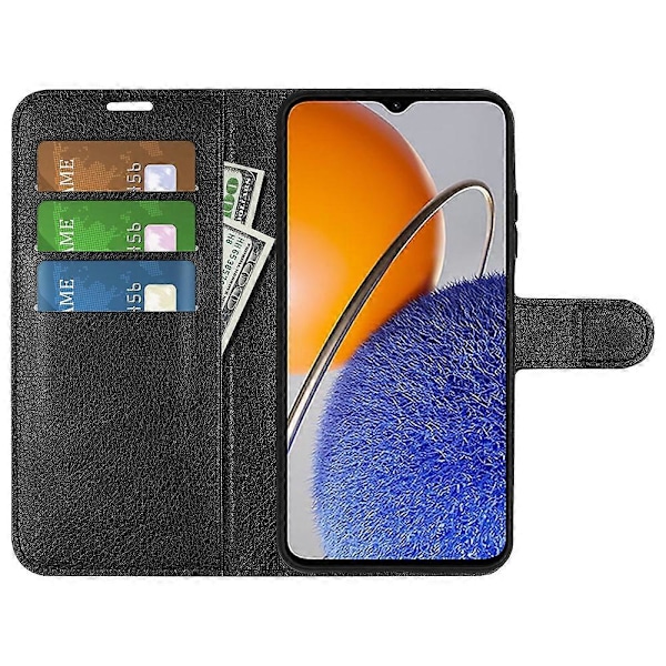 Huawei nova Y61 4G täyssuojaava läppäkotelo PU-nahkaa, jalustalla ja lompakolla Multicolor Style A