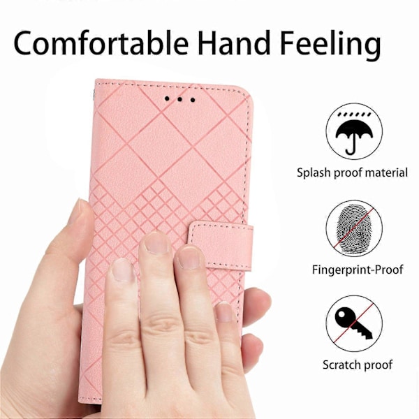HT06 Til Xiaomi 14 Cover Anti-ridse Præget PU Læder Litchi Tekstur Smartphone Cover Multicolor Style F