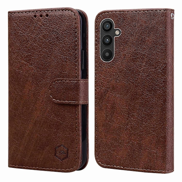 Til Samsung Galaxy A34 5G Fuld Beskyttelse Ensfarvet PU Læder Wallet Case Mobiltelefon Stand Cover Multicolor Style E