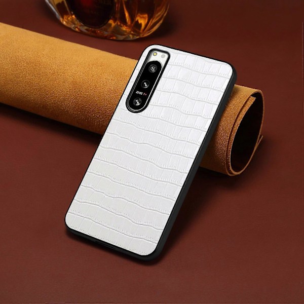 Til Sony Xperia 5 IV 5G Cover Krokodille Tekstur Læder Anti-Ridse Bagcover Multicolor Style D