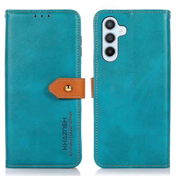 KHAZNEH Etui til Samsung Galaxy A15 4G, PU-læder med kohudtekstur og stativ Multicolor Style B