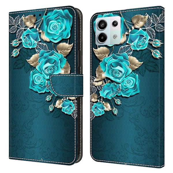 Til Xiaomi Redmi Note 13 Pro 5G/Poco X6 5G Etui 3D Mønster Flip Wallet PU Læder Telefon Cover Multicolor Style G