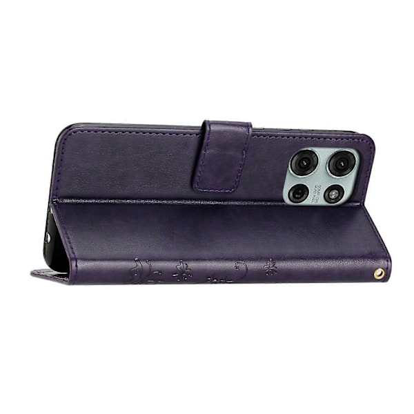 Motorola Moto G75 5G -kotelo PU-nahkainen puhelinlompakkokotelo hihnalla Multicolor Style D