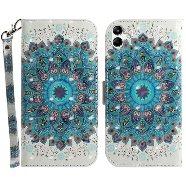 PU-lærveske med anti-ripe lommebok og stropp for Samsung Galaxy A04e 4G/F04 4G/M04 4G Multicolor Style L