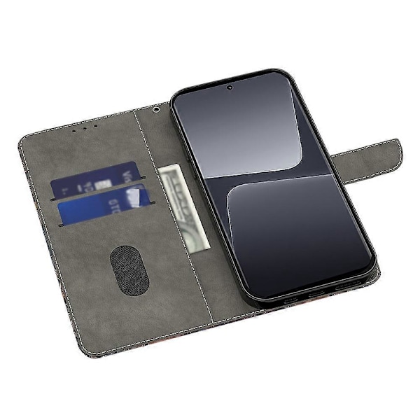 Plånboksfodral för Xiaomi Redmi Note 13 4G Anti-Fall 3D Mönstertryck Läder Flip Cover Multicolor Style J
