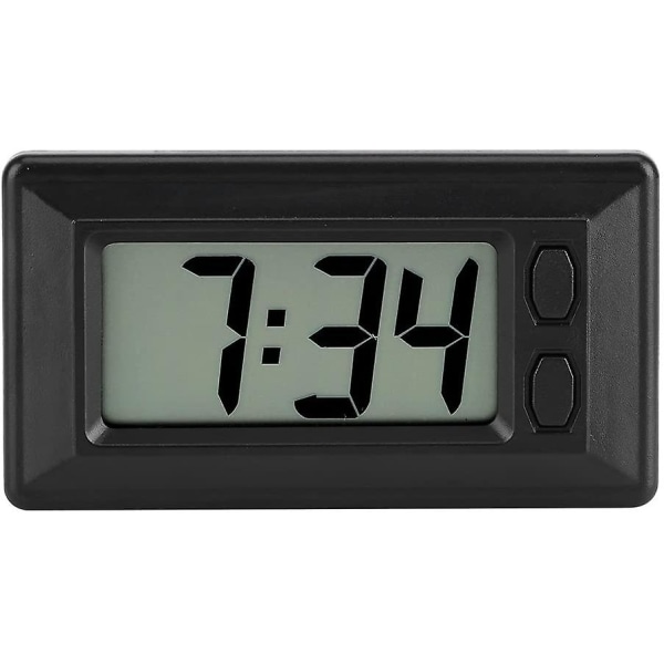 Ultratunn elektronisk klocka med självhäftande dyna LCD digital datum och tid kalenderdisplay, 77x42,4x17,7 mm