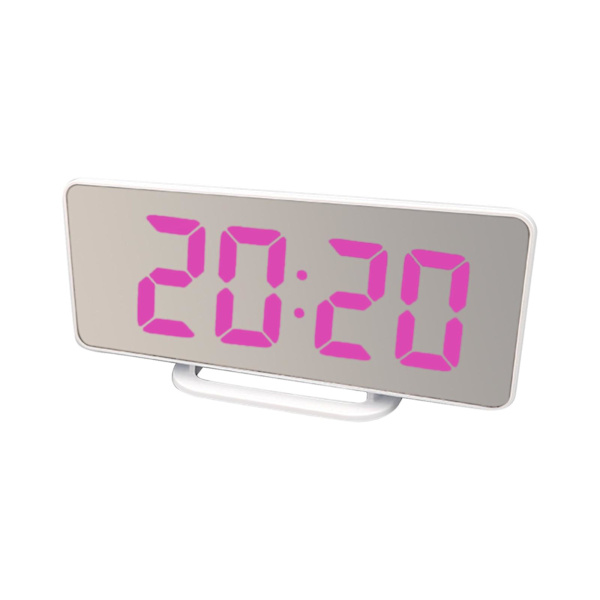 Ny Creative Mobiltelefon Laddningsspegel Elektronisk Sleepy Alarm Clock Led Display Hotellklocka B