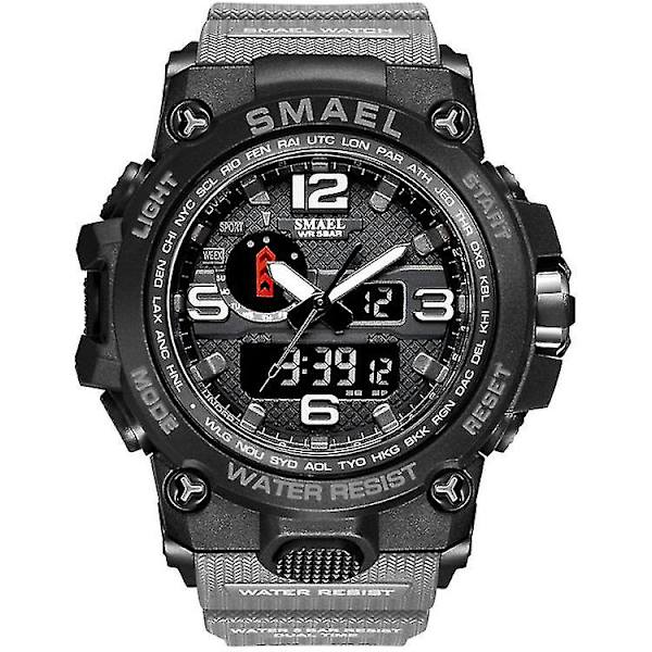 Smael 1545 LED Dual Display Herre Sportsur Elektronisk Quartz 7