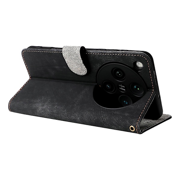 Til Oppo Find X8 Pro 5G Wallet Case RFID-blokering PU Læder Cover Stand View Multicolor Style A