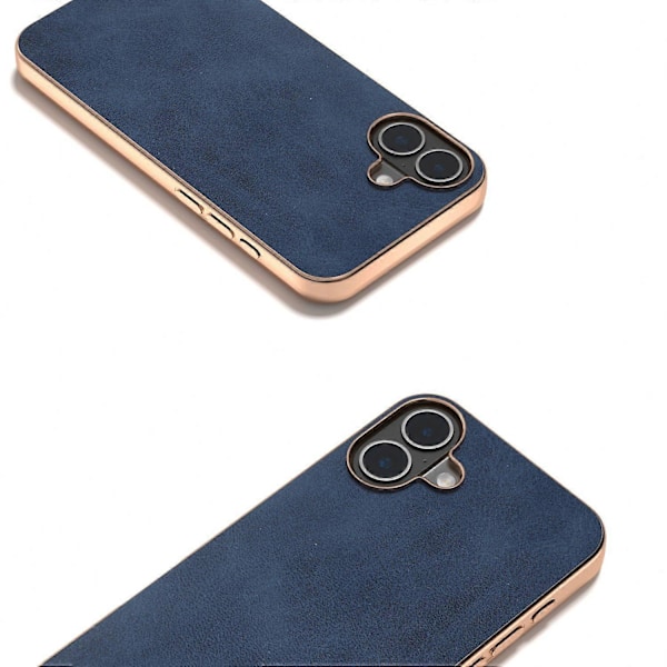 iPhone 16 Plus -kotelo, galvanointi, puhelinkuori, lehmännahkakuvio, PU+TPU-suojakotelo Multicolor Style D