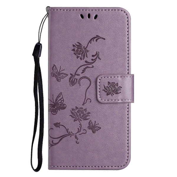 Til Samsung Galaxy A26 5G Etui Wallet Stand Præget Sommerfugl Blomst PU Læder Telefon Cover Multicolor Style D