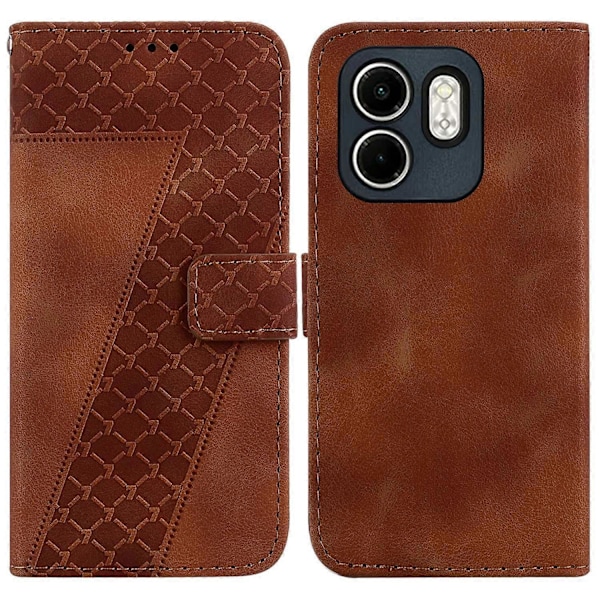 Til Infinix Hot 50i 4G/Smart 9 4G Stand Case 7-Formet Mønster Præget Læder Telefon Cover Multicolor Style C