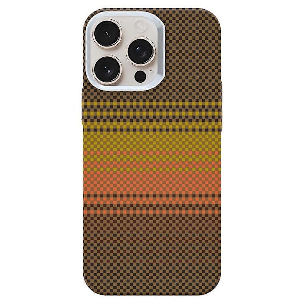 GKK Skal för iPhone 16 Pro Kompatibelt med MagSafe Hårt PC Telefonskal Multicolor Sunrise Gold