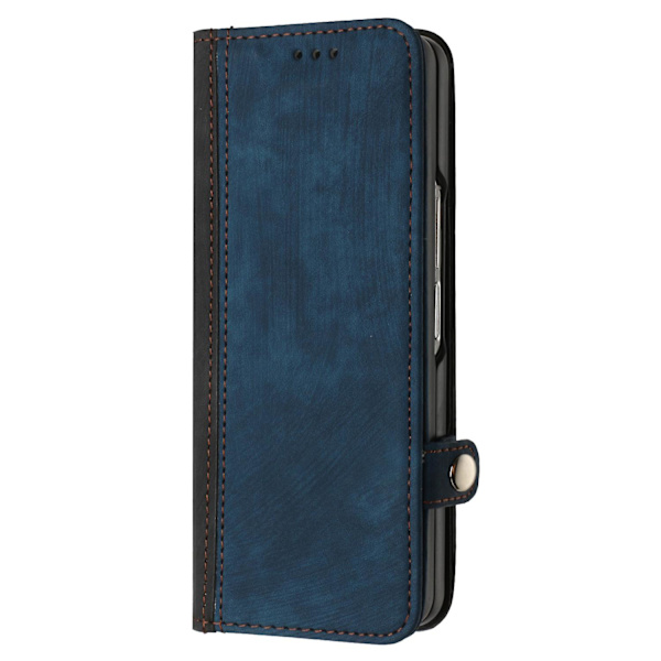 För Samsung Galaxy Z Fold3 5g Pu Läder Phone case Korthållare Cover Sapphire