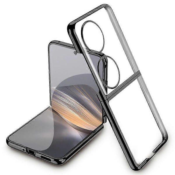 GKK Läpinäkyvä suojakuori Huawei Pocket 2 -puhelimelle, galvanointi, kova PC, ohut puhelinkuori Multicolor Style C