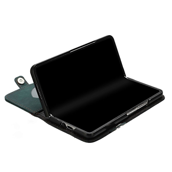 YX0020 Samsung Galaxy Z Fold4 5G -puhelinlaukku korttipaikoilla, PU-nahkaa + PC-suojakuori Multicolor Style C