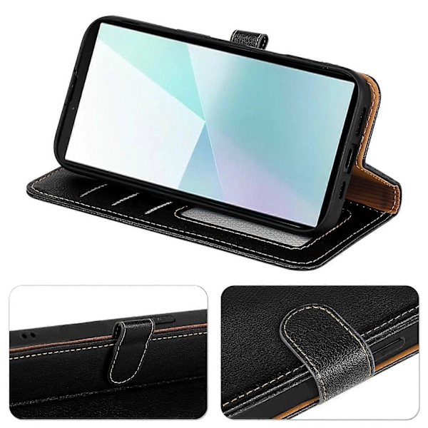 Til Nothing Phone (3a) Pro Etui Wallet RFID-blokering Litchi Tekstur Læder Telefon Cover Multicolor Black