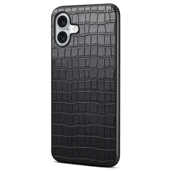 iPhone 16 Plus -kotelo, krokotiilinnahkajäljitelmä, nahkapäällysteinen PC+TPU-puhelinkuori Multicolor Style D