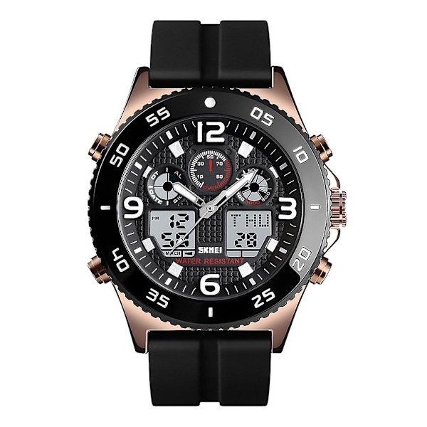 Skmei 1538 Stor Urtavla Ste Bt Män Electronic Watch Rose Gold Golden rose