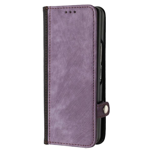 YX0020 Telefoncover med kortholder til Samsung Galaxy Z Fold4 5G, PU-læder + PC beskyttelsescover Multicolor Style B
