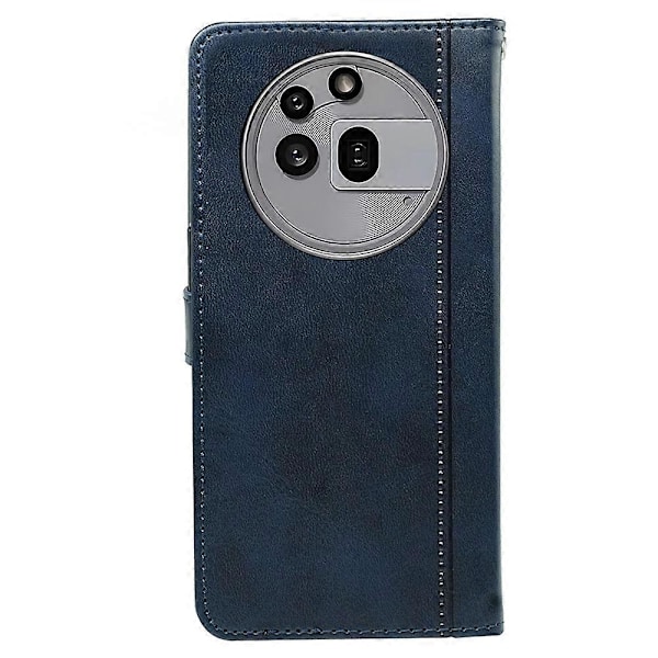 Nothing Phone (3a) Pro -kotelo, vasikannahkajäljitelmä, nahkainen jalustallinen kirjatyylinen puhelinkotelo Multicolor Blue