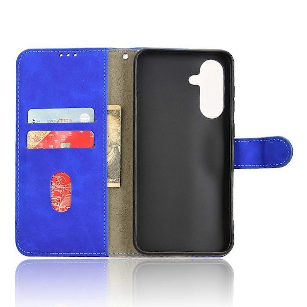 Lærveske med lommebok og flip-deksel for Samsung Galaxy A56 5G - Hudfølelse og anti-fall Multicolor Style B
