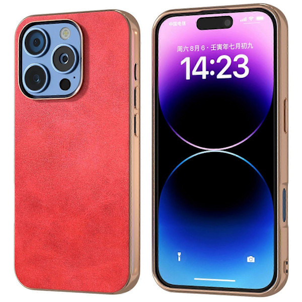 iPhone 16 Pro -kotelo, galvanointi, puhelinkuori, lehmännahkakuvio, PU+TPU-suojakotelo Multicolor Style C