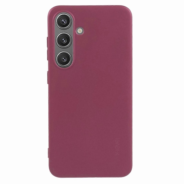 X-LEVEL Guardian Series TPU-skal för Samsung Galaxy S24+ - Mjuk Matt Baksida Multicolor Wine Red