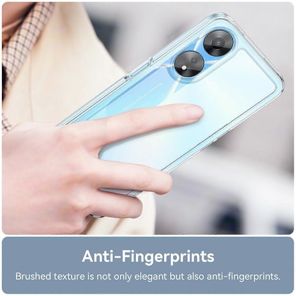 För Oppo A58 5G Transparent Skal Fallskydd Mobilskal (Stort Hål för Bakre Linsen)