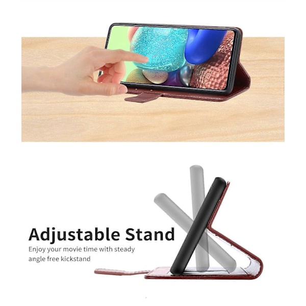 Imprægnering Y-formet Linje Anti-drop Beskyttelse Tegnebog Stativ Læder Telefon Cover til Samsung Multicolor Style C