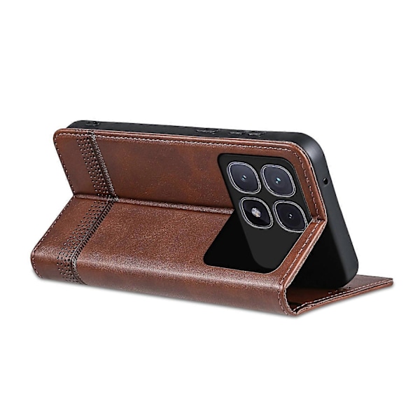 AZNS Fodral för Xiaomi Redmi K70 Ultra, Kohudstextur PU Läder Plånboksfodral - Grön Multicolor Coffee