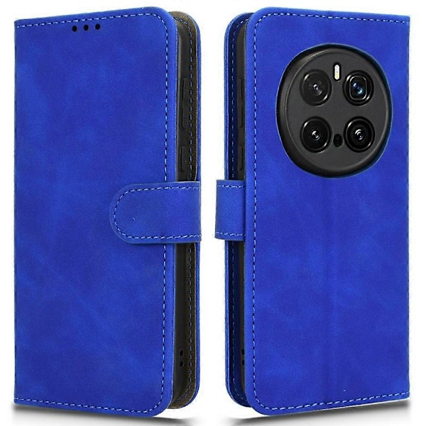 Læderetui til Honor Magic7 Pro 5G, hudvenligt, anti-drop, pung, flip-telefoncover Multicolor Style B